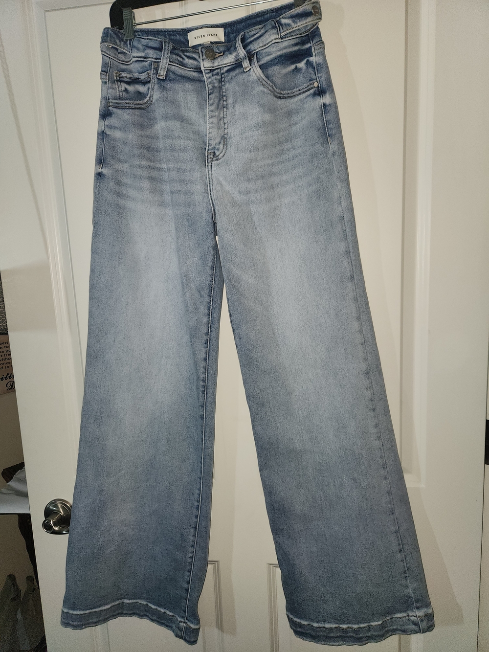 Risen Brand Wide-Leg Light Blue Jeans